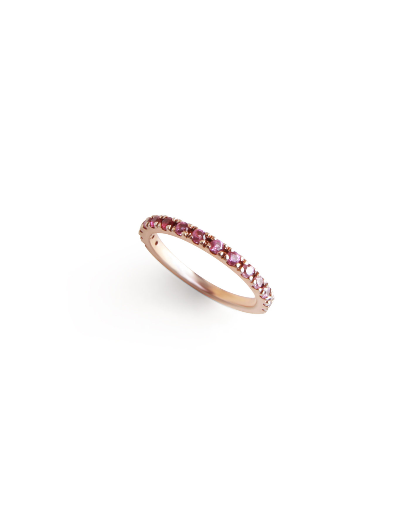 Pink Ombré Half Eternity Ring