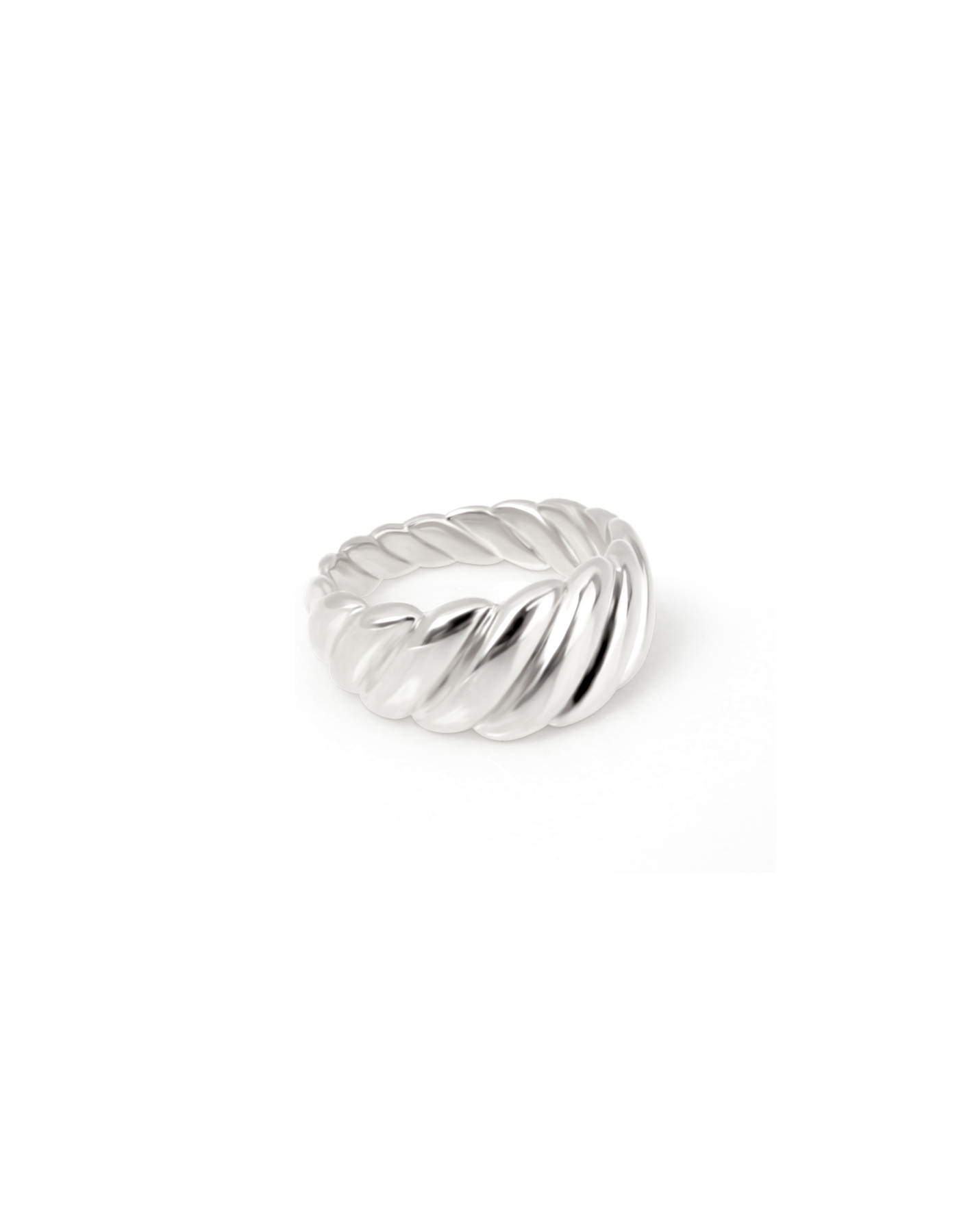 Twisted Donut Ring (White gold)