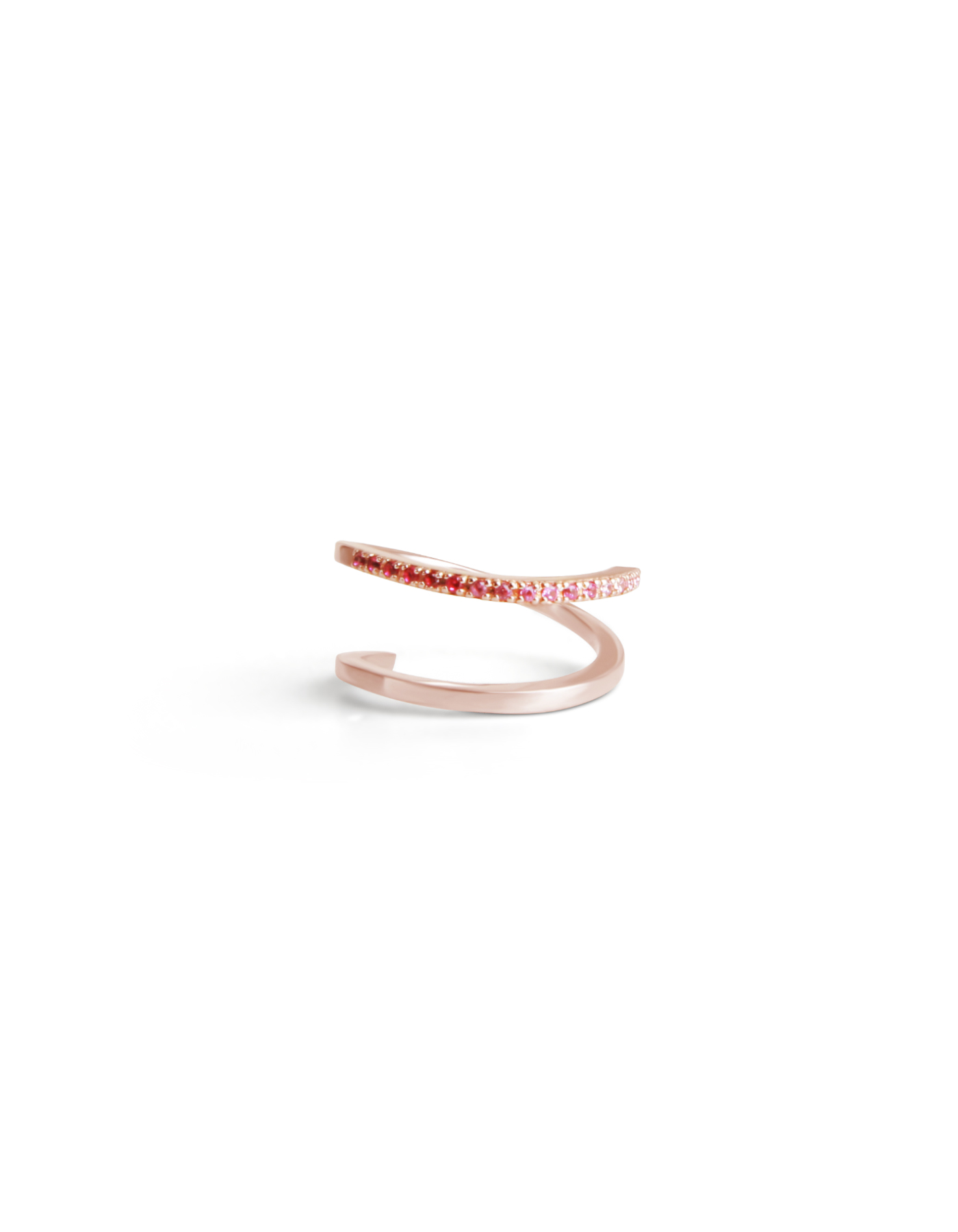 Sunset Spiral Ring (Pink Ombré)
