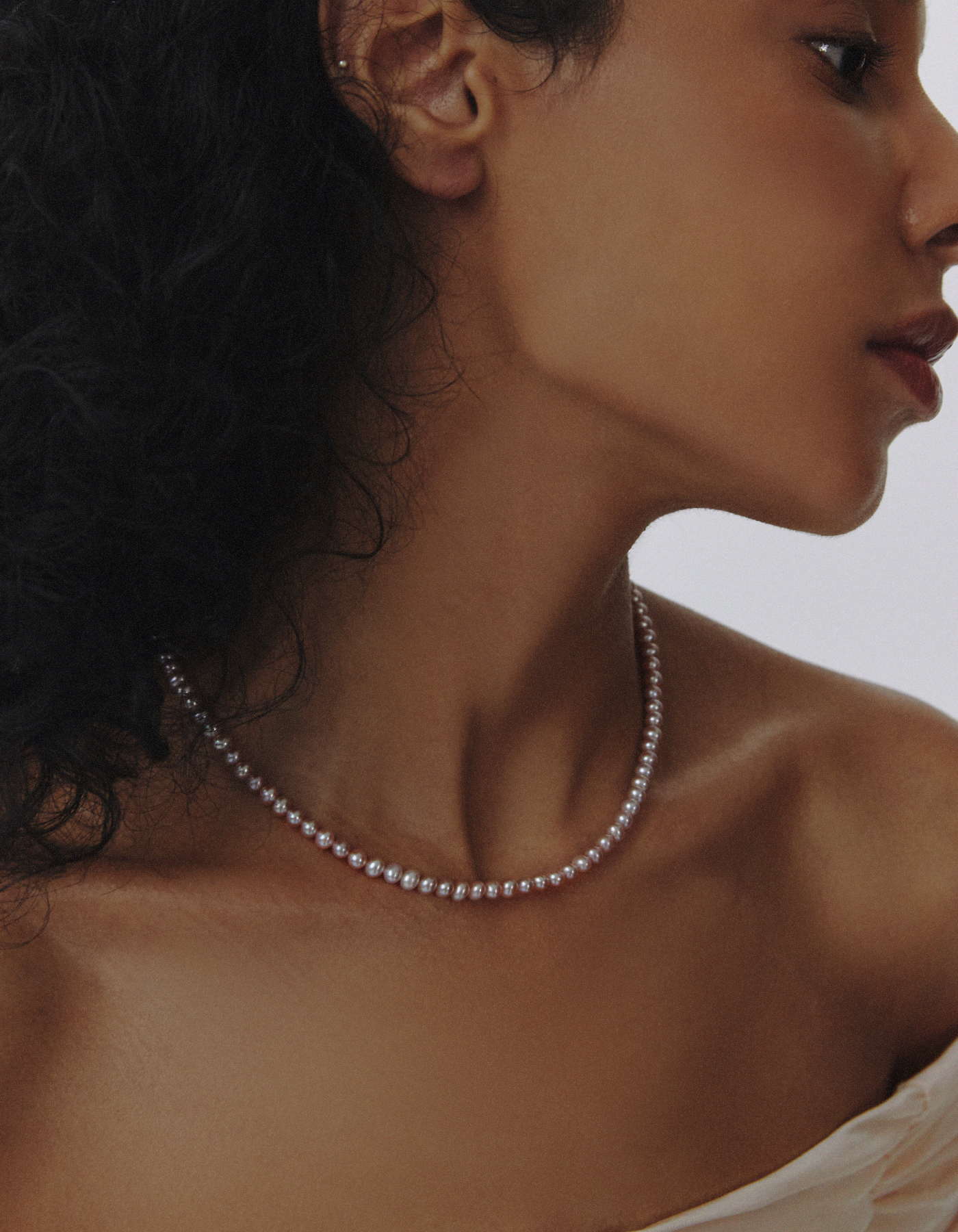 [한정수량] 4.5mm Sona Rose Pearl Necklace