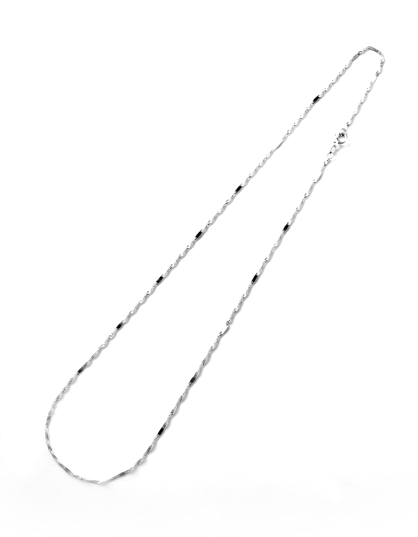 [14k] Flat Glitter Chain Necklace