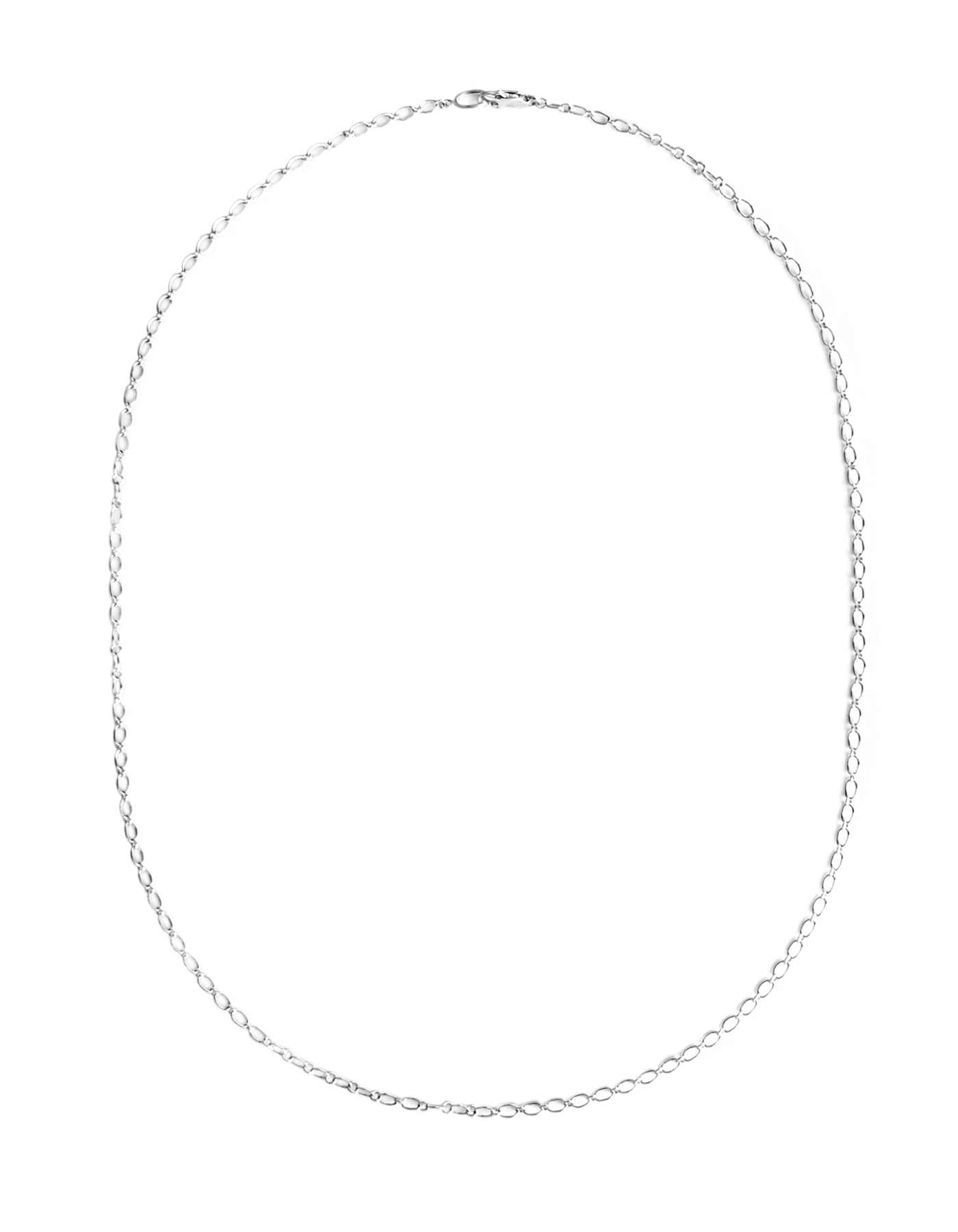 [925] Oval &amp; Round Chain Necklace